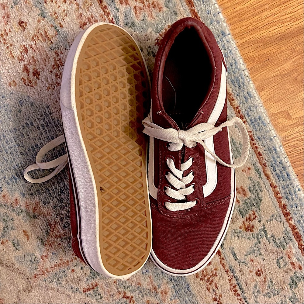 Women’s Maroon Classic Vans